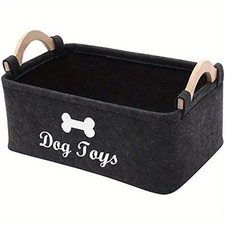 Dog Toy Box Storage Basket