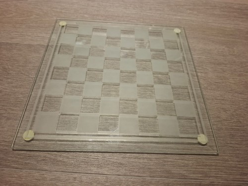 Glass chess set 25cm - 25cm,