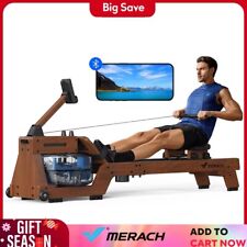 MERACH R14 Solid Wood Water Rowing Machine Workout Exercise Fitness For Home Gym