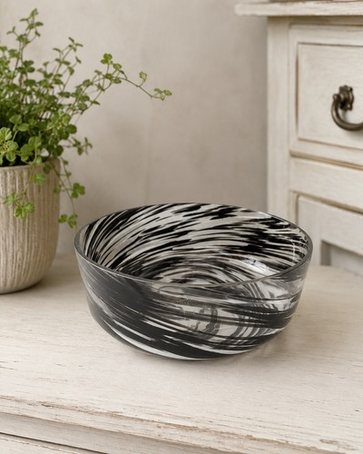 Heavy studio art glass bowl - art,