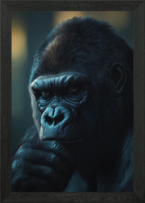 Gorilla Portrait Framed Wall