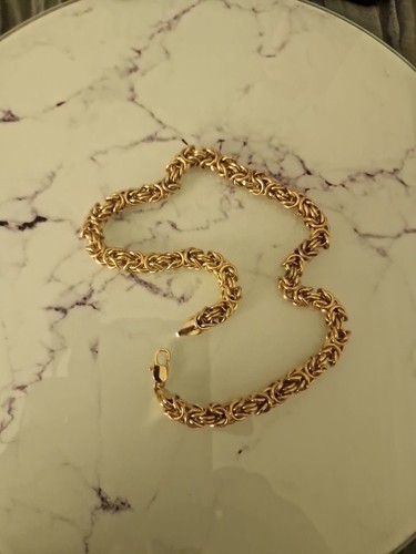 9ct gold necklace heavy - necklace, heavy.