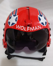 HGU-33 "WOLFMAN"SQUADRON USN NAVAL AVIATOR MOVIE PROP FIGHTER HELMET