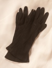 60'S FRENCH VINTAGE LONG NET GLOVES - SIZE FR 6 1/2  / SMALL