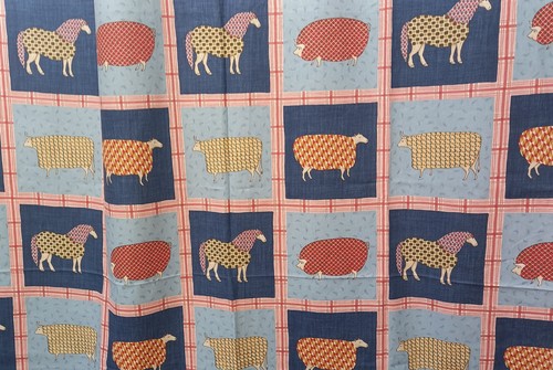 Vintage fabric fat animals - fabric, 'fat