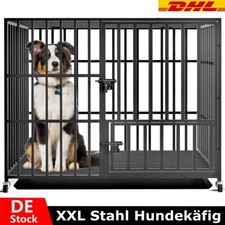 Dog Cage XXL Dog Transport Box on Wheels Dog Crate Heavy Duty Steel