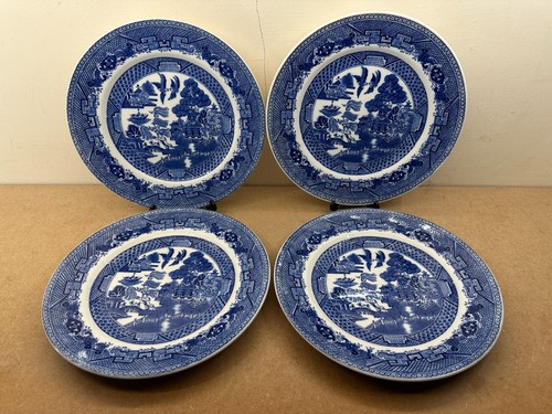 Vintage blue willow pattern - vintage,