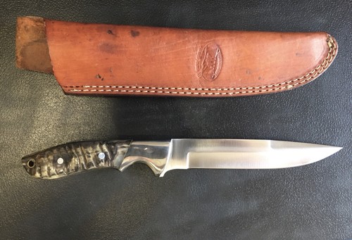 Rams horn fighter knife - rams,