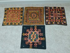 Lot of 4 vintage cushion covers - 15 in x 15 in