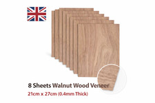 8x Walnut Wood Veneer Sheets