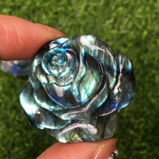 Natural Labradorite Rose Hand
