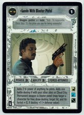 STAR WARS CCG ENHANCED CLOUD CITY LANDO WITH BLASTER PISTOL ex