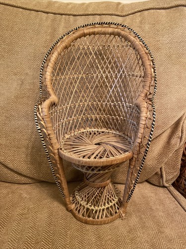 Vintage wicker peacock chair - vintage,