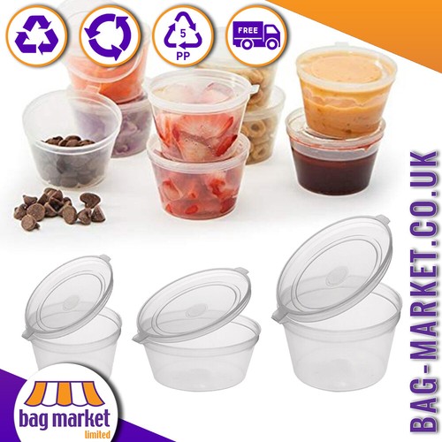 Hinged lid sauce pots 1oz - lid,