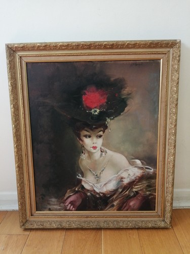 Antique portrait oil - antique,