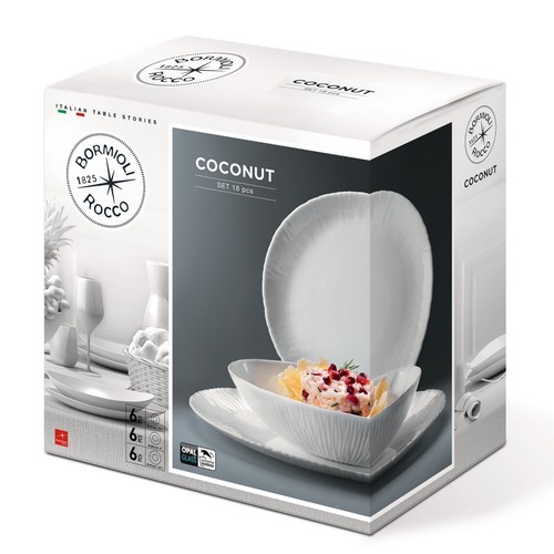 Bormioli rocco coconut 18pc - bormioli,