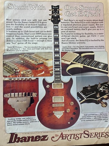 Ibanez artist series guitars - ibanez,