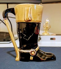 Vintage Sylvac Riding Boot No. 4584- Vase - tankard - Novelty Ornament 14cm VGC