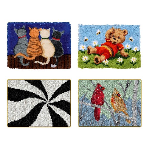 Animal latch hook kit rug - animal,