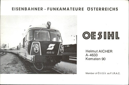 Oe5ihl qsl card helmut - oe5ihl, aicher