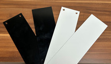 DOOR FINGER PLATE PROTECTOR BLACK / WHITE - Aluminium Gloss Powder Coated