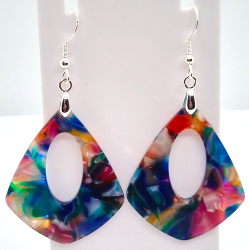 Multicoloured resin diamond - multicoloured,