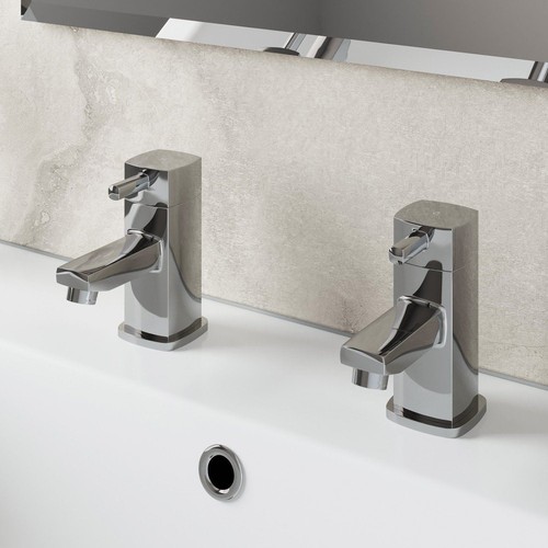 Modern chrome square bathroom - chrome,