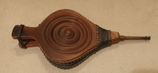 Vintage Bellows Wood Leather Brass 20 inch