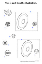 Jaguar Genuine Road Wheel Badge Emblem Decorative Decal Overlay Fits XF C2C39745