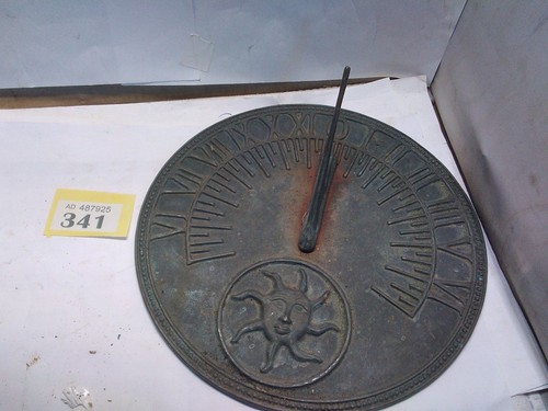 Brass garden sundial - brass,