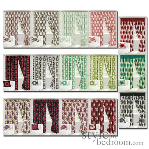 Pair lined eyelet floral - pair,