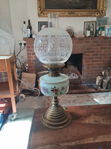 Antique victorian brass oil - victorian,