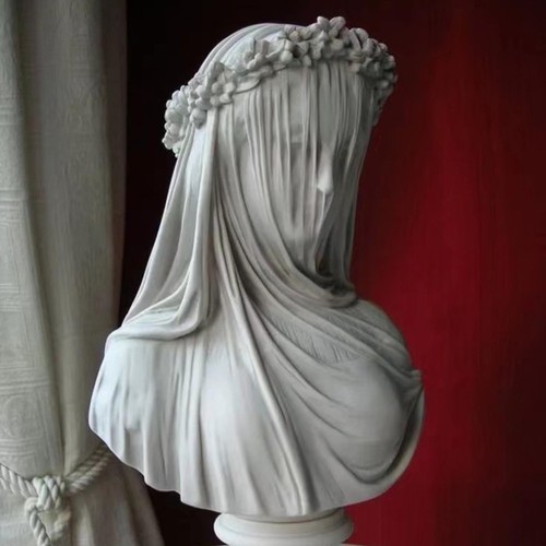 White veiled maiden - white,