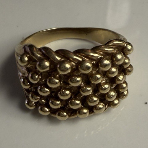 9ct yellow solid gold keeper - yellow,