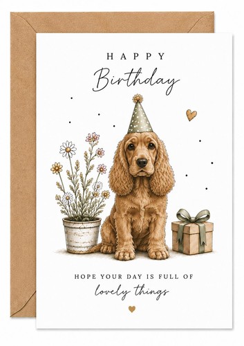 Cocker spaniel card - cocker,