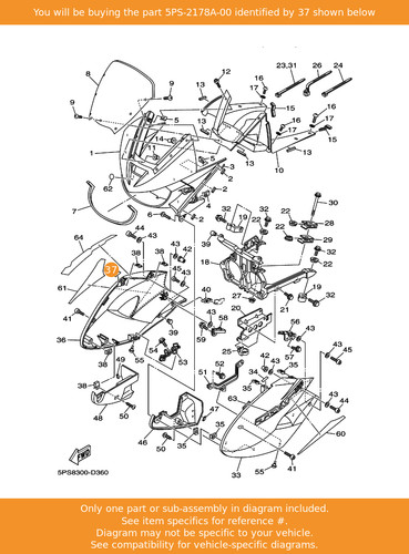 Yamaha label 5ps 2178a - 5ps-2178a-00, oem