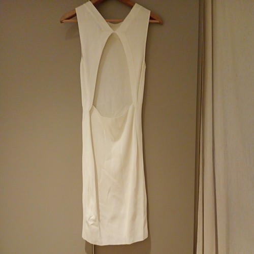 Zara white open cutout back - white,