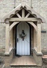 Traditionally built green oak