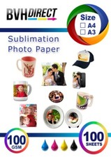 A4 , A3 Sublimation Paper Transfer Paper fits Epson inkjet printers 100 GSM 
