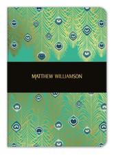Matthew Williamson Jade Peacock Heart A5 Luxury Notebook