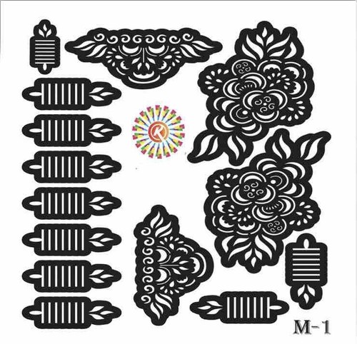 Henna stencil tattoo mehndi - henna,