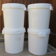 4 x 30Ltr White Plastic