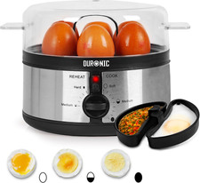 Duronic Electric Egg Boiler EB35 BK, Steamer for Eggs, Egg Cooking Machine, Auto