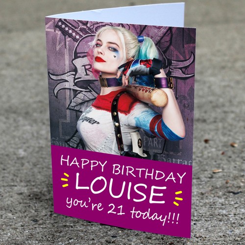 Harley quinn birthday card - birthday,