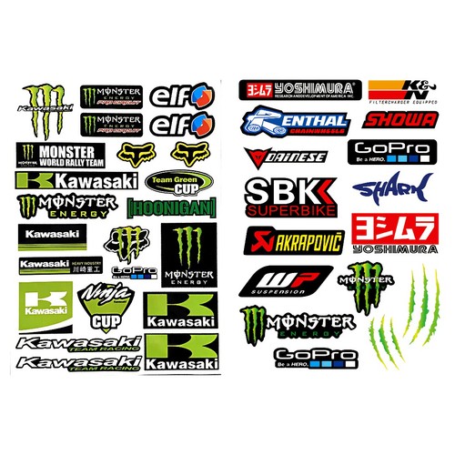 39x stickers monster - -,