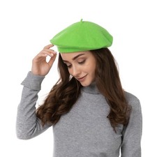 Womens Plain Wool Beret Hat