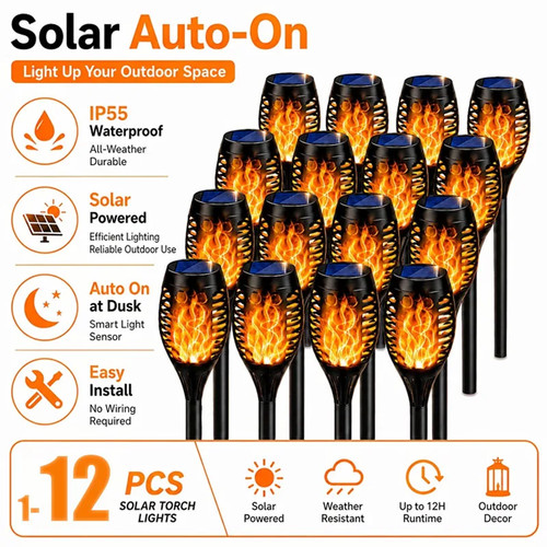 96led solar flame - 12/33/96led,