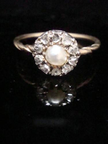 Edwardian 18ct natural - natural, pearl