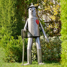 Tin Man Garden Ornament Statue 135cm Large Metal Outdoor Figurine Wizard Of Oz