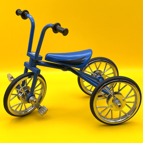 Blue miniature tricycle motif - blue,